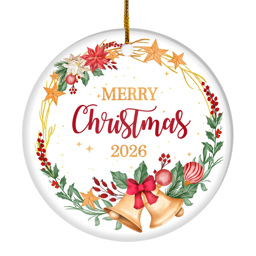 2025 Merry Christmas Ornament Traditional Festive Christmas Tree Ornament | siriusteestore