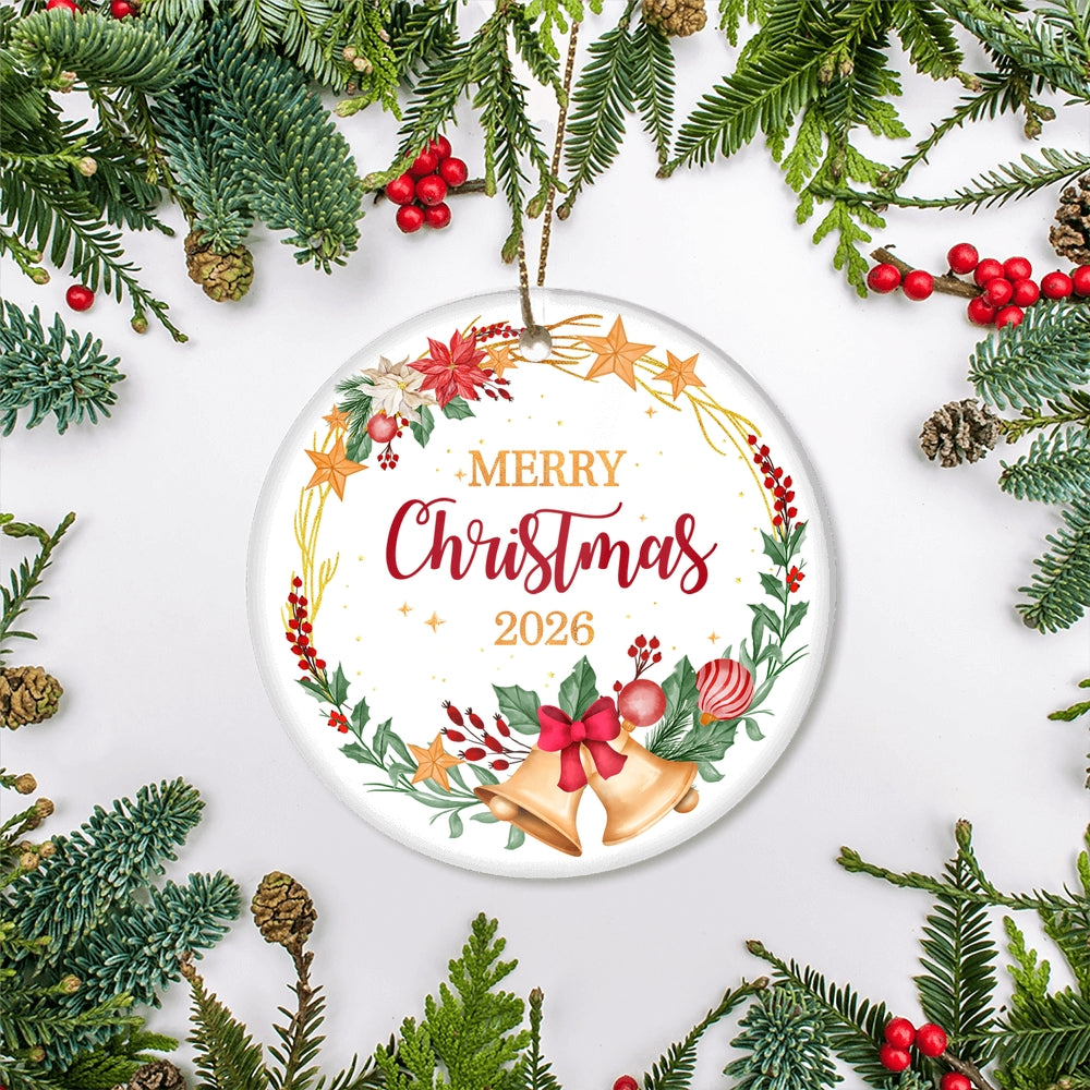 2025 Merry Christmas Ornament Traditional Festive Christmas Tree Ornament | siriusteestore