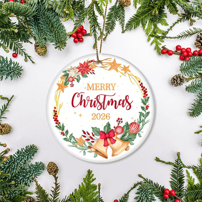 2025 Merry Christmas Ornament Traditional Festive Christmas Tree Ornament | siriusteestore