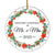 2025 Our First Christmas As Mr And Mrs Gift Christmas Flower For Wedding Newlywed Couple 2025 Christmas Tree Ornament | siriusteestore