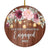 2025 Our First Christmas Engaged Just Married Burgundy Flower Gift For Wedding Newlywed Couple 2025 Christmas Tree Ornament | siriusteestore