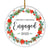 2025 Our First Christmas Engaged Just Married Christmas Flower Gift For Wedding Newlywed Couple 2025 Christmas Tree Ornament | siriusteestore