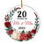 20th Wedding Anniversary Ornament Married 20 Years As Mr and Mrs For Couples Christmas Husband Wife Wedding Gift Holiday Decoration Christmas Tree Ornament | siriusteestore