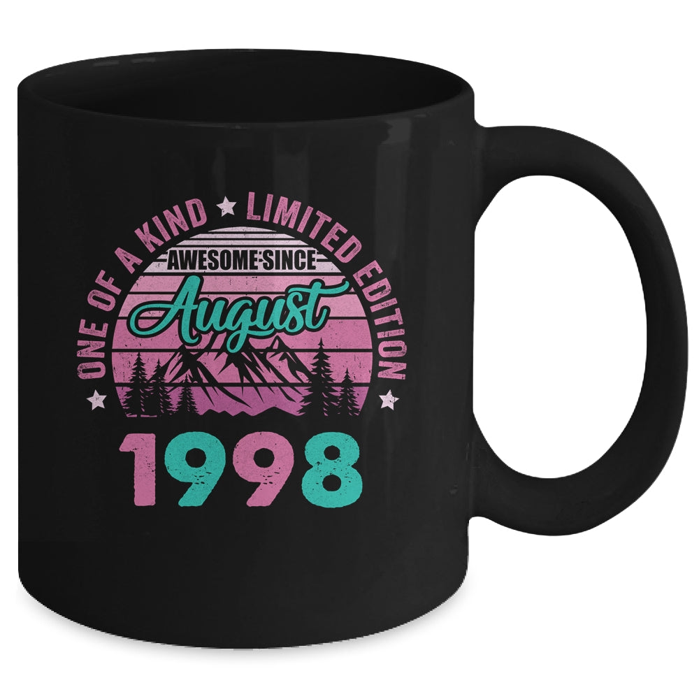 25 Years Old Awesome Since August 1998 25th Birthday Women Mug | siriusteestore