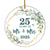 25th Anniversary Wedding Ornament Married 25 Years As Mr and Mrs For Couples Christmas Husband Wife Wedding Gift Holiday Decoration Christmas Tree Ornament | siriusteestore