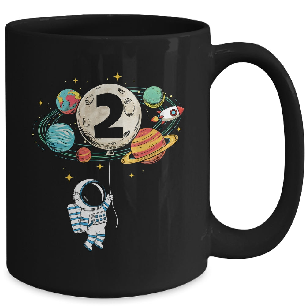 2 Years Old Birthday Boy Astronaut Space 2nd Birthday Mug | siriusteestore