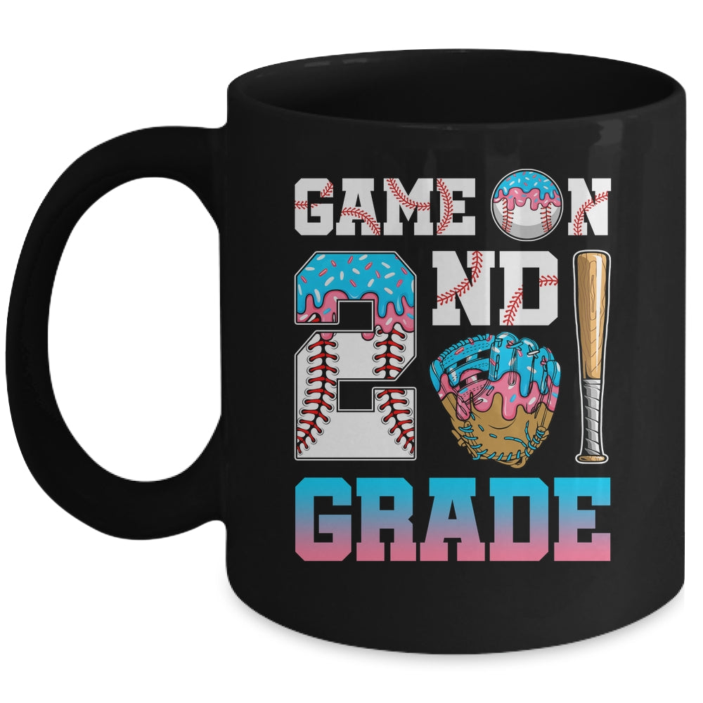 2nd Grade Back To School Baseball Drip Ice Cream Game On Mug | siriusteestore