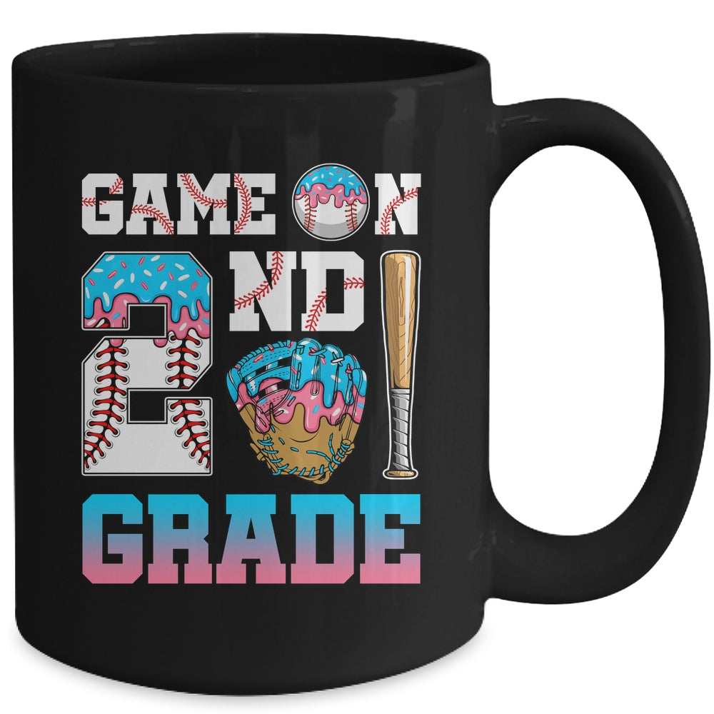 2nd Grade Back To School Baseball Drip Ice Cream Game On Mug | siriusteestore