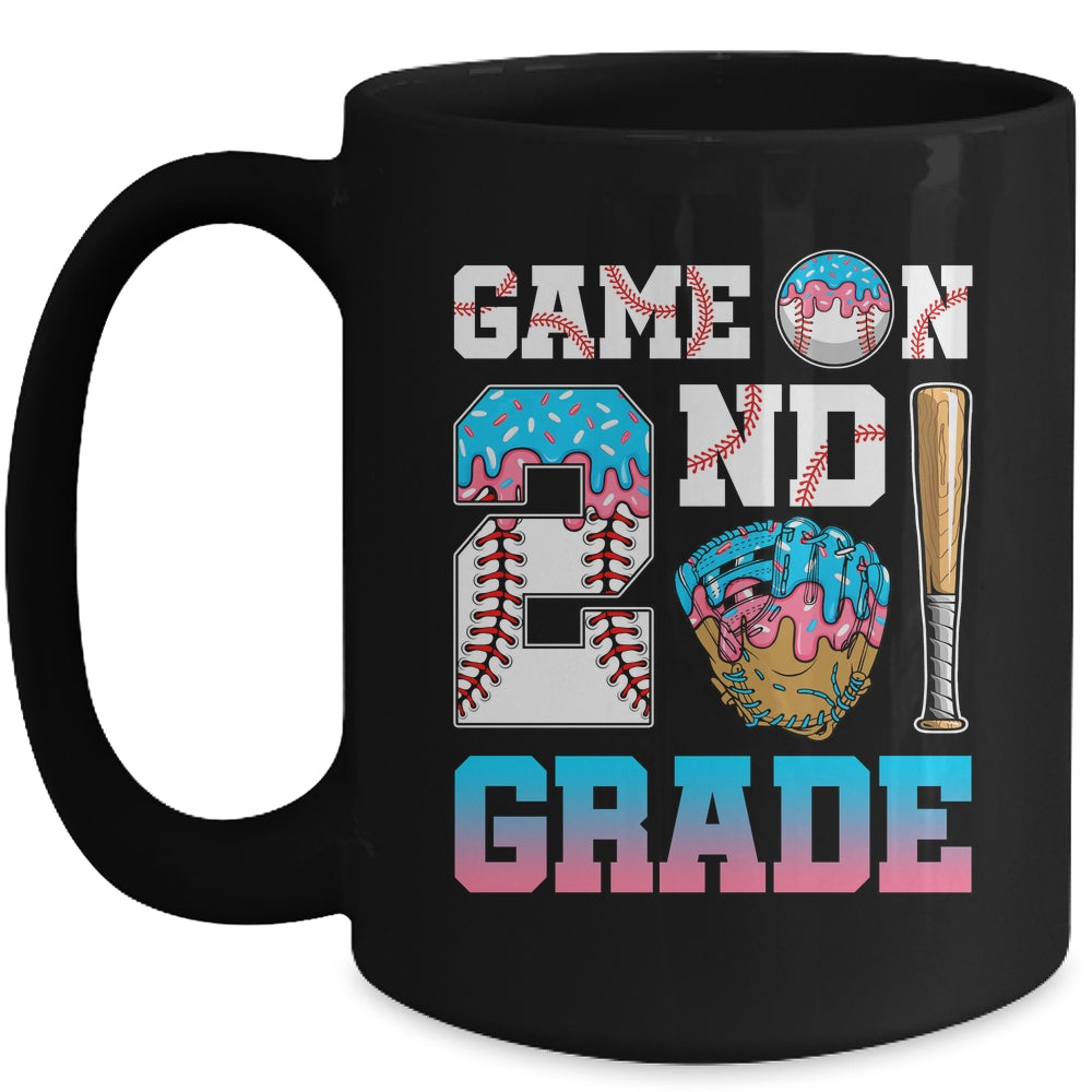 2nd Grade Back To School Baseball Drip Ice Cream Game On Mug | siriusteestore