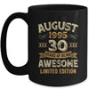 30 Years Awesome Vintage August 1995 30th Birthday Mug | siriusteestore