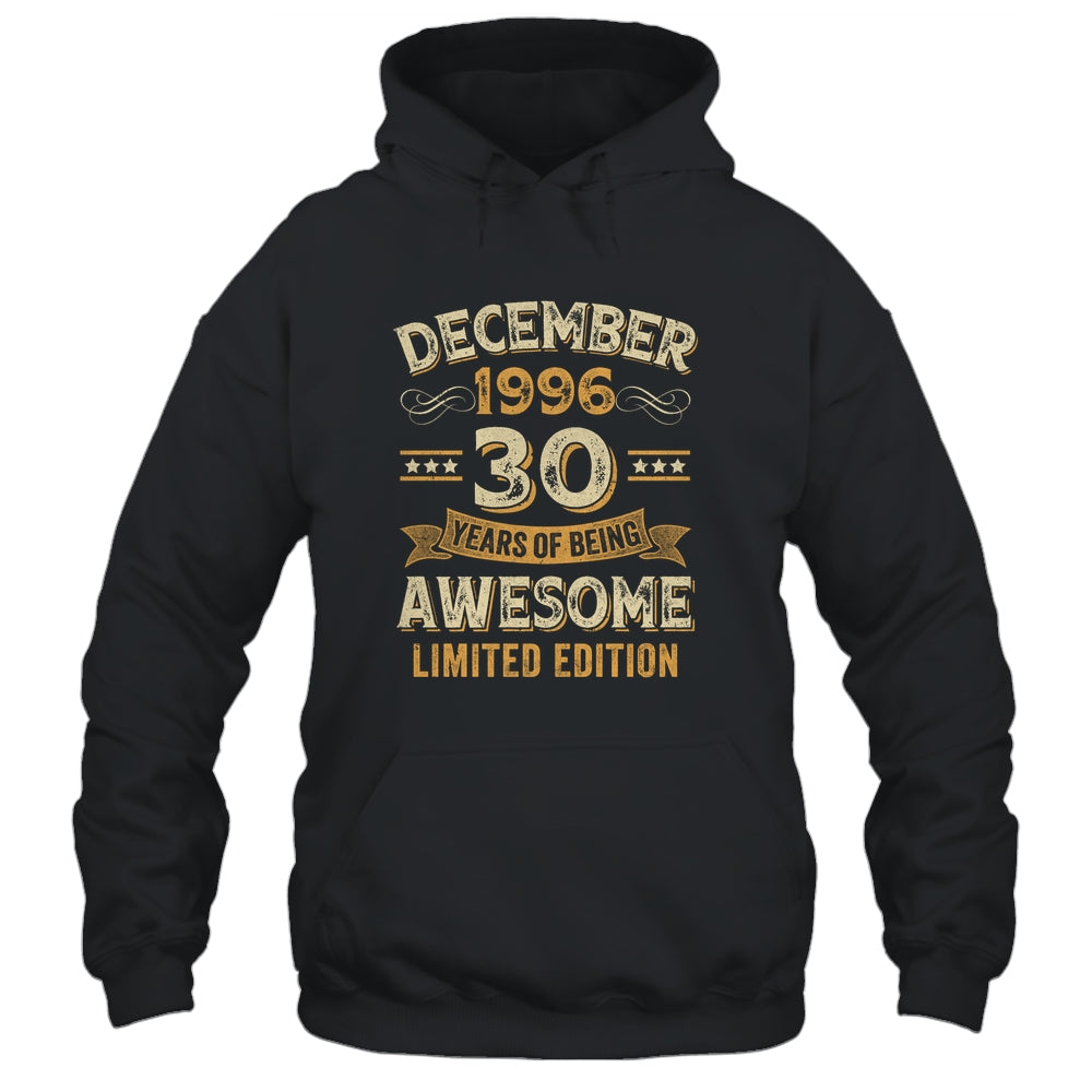 30 Years Awesome Vintage December 1996 30th Birthday Shirt & Hoodie | siriusteestore