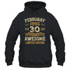 30 Years Awesome Vintage February 1995 30th Birthday Shirt & Hoodie | siriusteestore