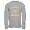 30 Years Awesome Vintage January 1995 30th Birthday Shirt & Hoodie | siriusteestore