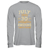 30 Years Awesome Vintage July 1995 30th Birthday Shirt & Hoodie | siriusteestore