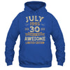 30 Years Awesome Vintage July 1995 30th Birthday Shirt & Hoodie | siriusteestore