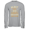 30 Years Awesome Vintage May 1995 30th Birthday Shirt & Hoodie | siriusteestore