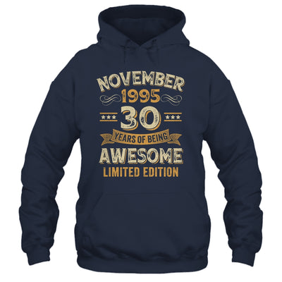 30 Years Awesome Vintage November 1995 30th Birthday Shirt & Hoodie | siriusteestore