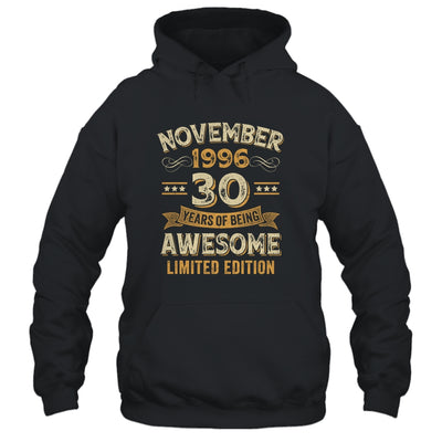 30 Years Awesome Vintage November 1996 30th Birthday Shirt & Hoodie | siriusteestore