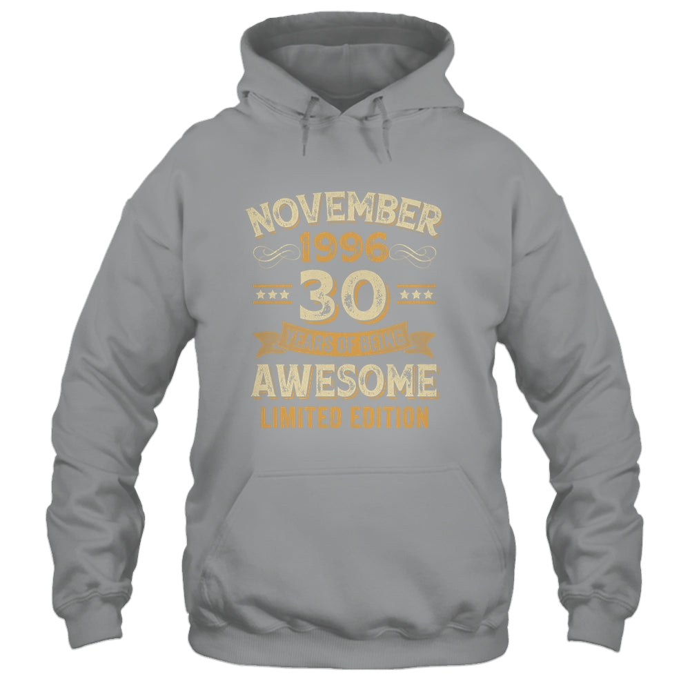 30 Years Awesome Vintage November 1996 30th Birthday Shirt & Hoodie | siriusteestore