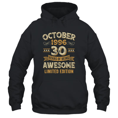 30 Years Awesome Vintage October 1996 30th Birthday Shirt & Hoodie | siriusteestore