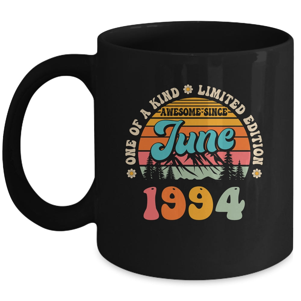 30 Years Old Awesome Since June 1994 30th Birthday Groovy Mug | siriusteestore