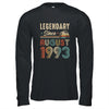 30 Years Old Legendary Since August 1993 30th Birthday Shirt & Hoodie | siriusteestore