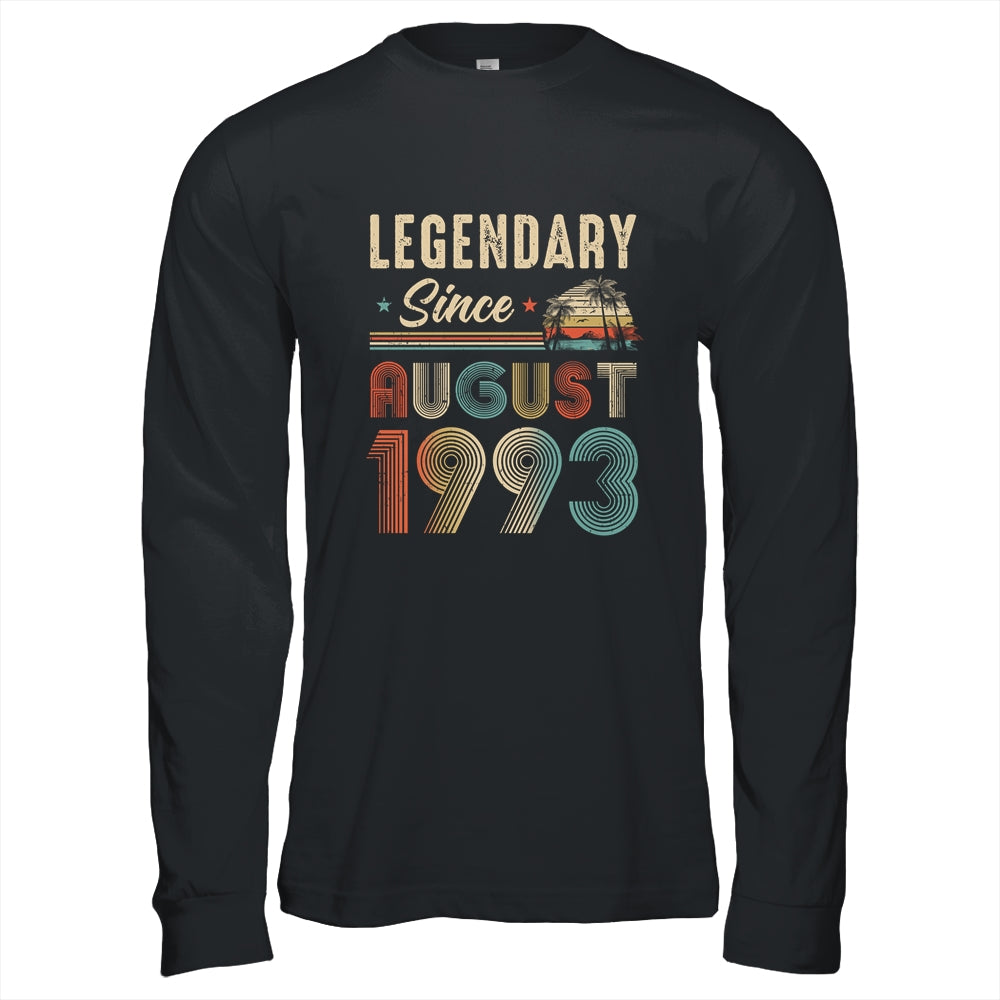 30 Years Old Legendary Since August 1993 30th Birthday Shirt & Hoodie | siriusteestore