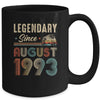 30 Years Old Legendary Since August 1993 30th Birthday Mug | siriusteestore