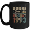 30 Years Old Legendary Since August 1993 30th Birthday Mug | siriusteestore