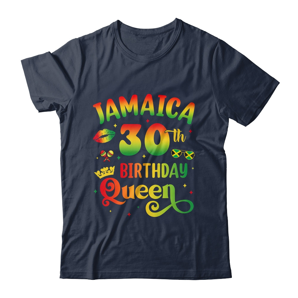 30th Birthday Queen Jamaica Birthday Girl Matching Party Shirt & Hoodie | siriusteestore