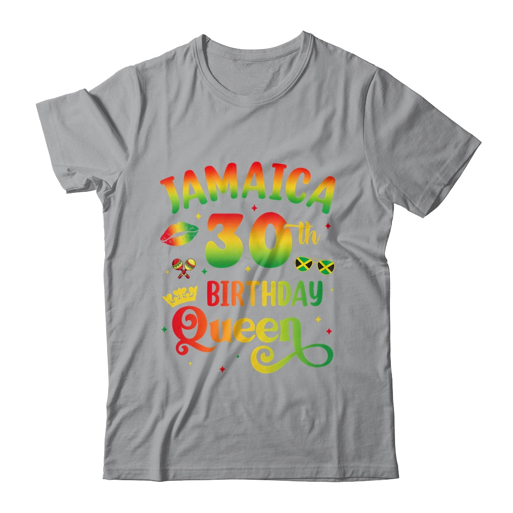 30th Birthday Queen Jamaica Birthday Girl Matching Party Shirt & Hoodie | siriusteestore
