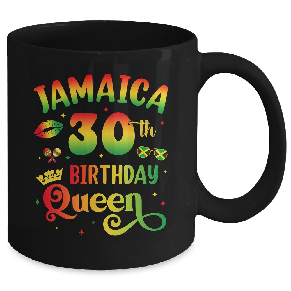 30th Birthday Queen Jamaica Birthday Girl Matching Party Mug | siriusteestore