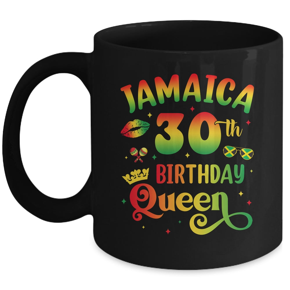 30th Birthday Queen Jamaica Birthday Girl Matching Party Mug | siriusteestore