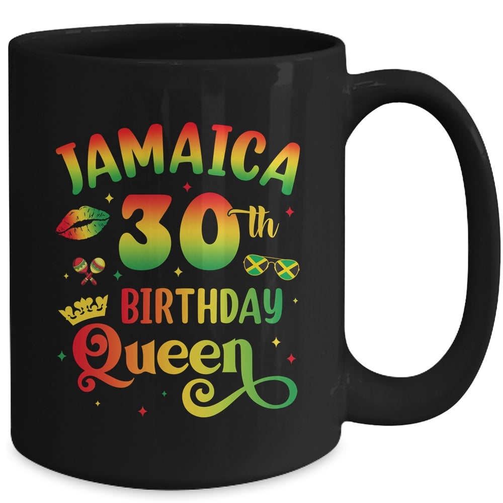 30th Birthday Queen Jamaica Birthday Girl Matching Party Mug | siriusteestore