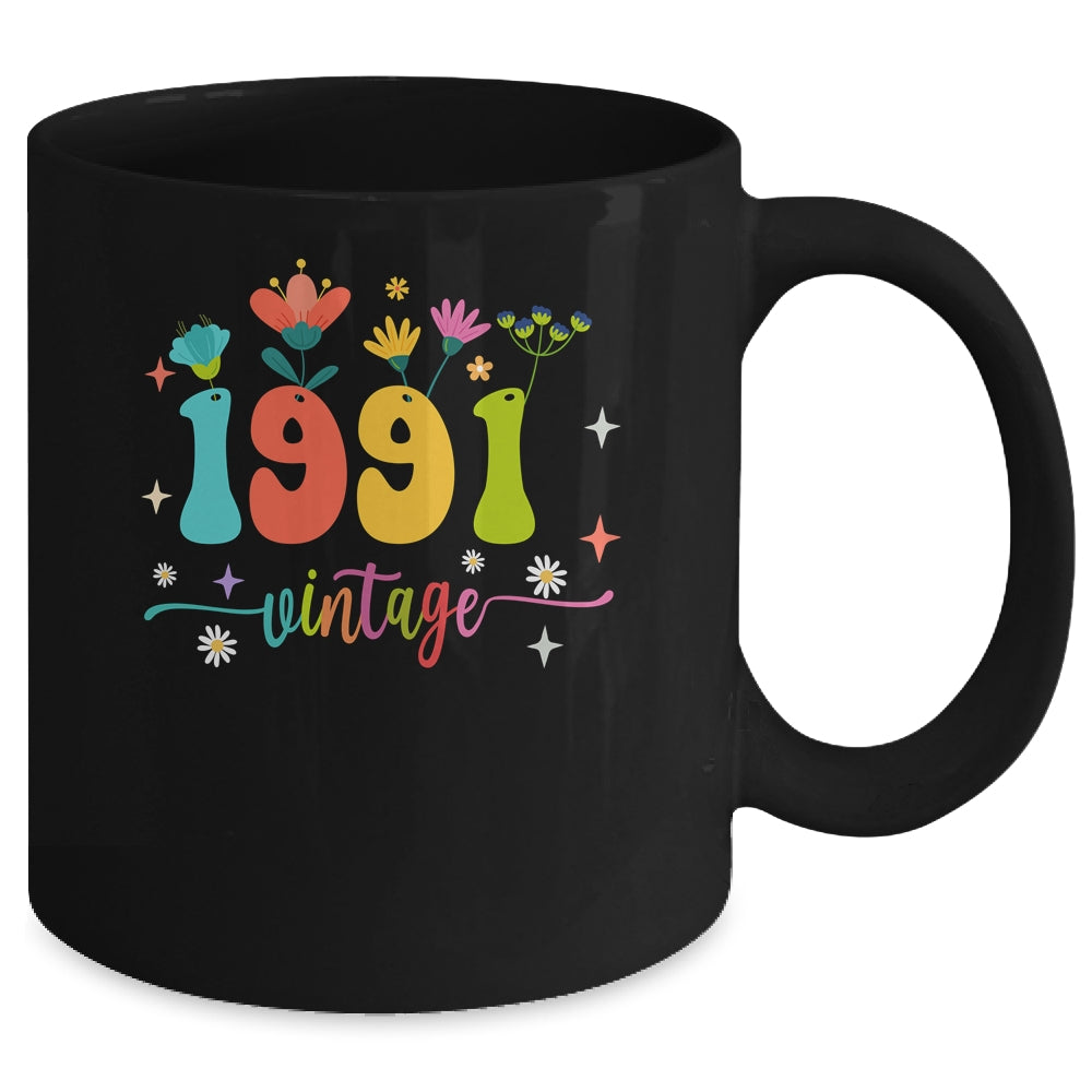 32 Years Old Vintage 1991 32nd Birthday Tee Wildflower Mug | siriusteestore