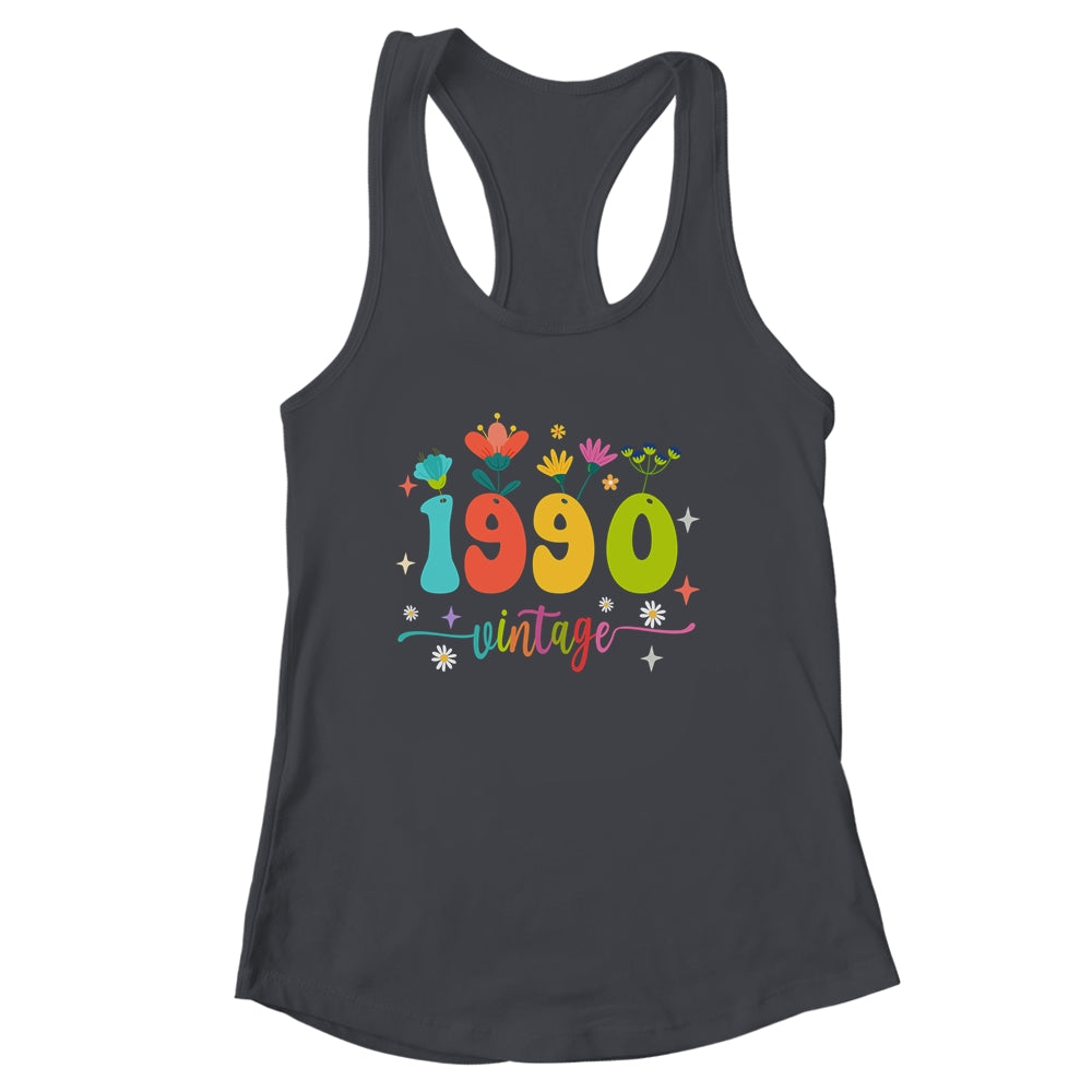 33 Years Old Vintage 1990 33rd Birthday Tee Wildflower Shirt & Tank Top | siriusteestore