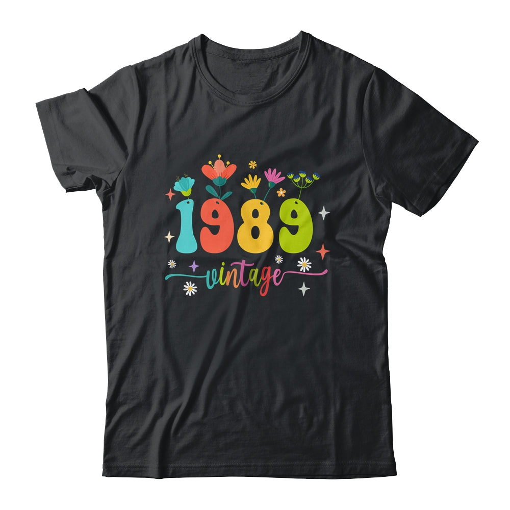 34 Years Old Vintage 1989 34th Birthday Tee Wildflower Shirt & Tank Top | siriusteestore
