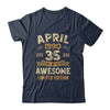 35 Years Awesome Vintage April 1990 35th Birthday Shirt & Hoodie | siriusteestore