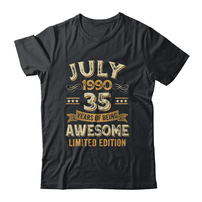 35 Years Awesome Vintage July 1990 35th Birthday Shirt & Hoodie | siriusteestore