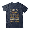 35 Years Awesome Vintage July 1990 35th Birthday Shirt & Hoodie | siriusteestore