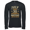 35 Years Awesome Vintage July 1990 35th Birthday Shirt & Hoodie | siriusteestore