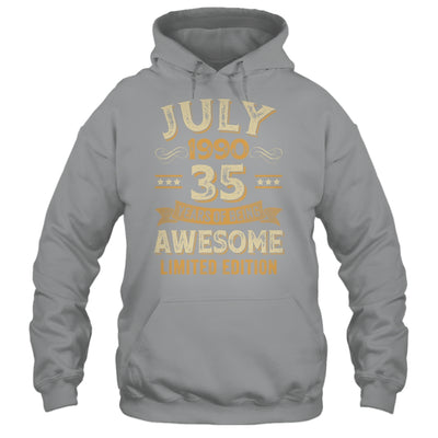 35 Years Awesome Vintage July 1990 35th Birthday Shirt & Hoodie | siriusteestore