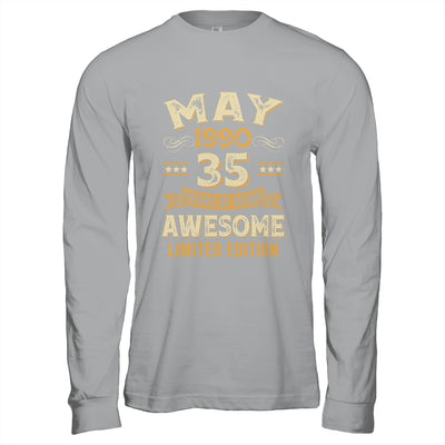 35 Years Awesome Vintage May 1990 35th Birthday Shirt & Hoodie | siriusteestore