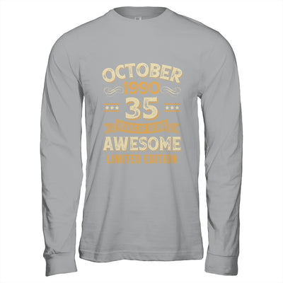 35 Years Awesome Vintage October 1990 35th Birthday Shirt & Hoodie | siriusteestore
