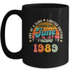 35 Years Old Awesome Since June 1989 35th Birthday Groovy Mug | siriusteestore