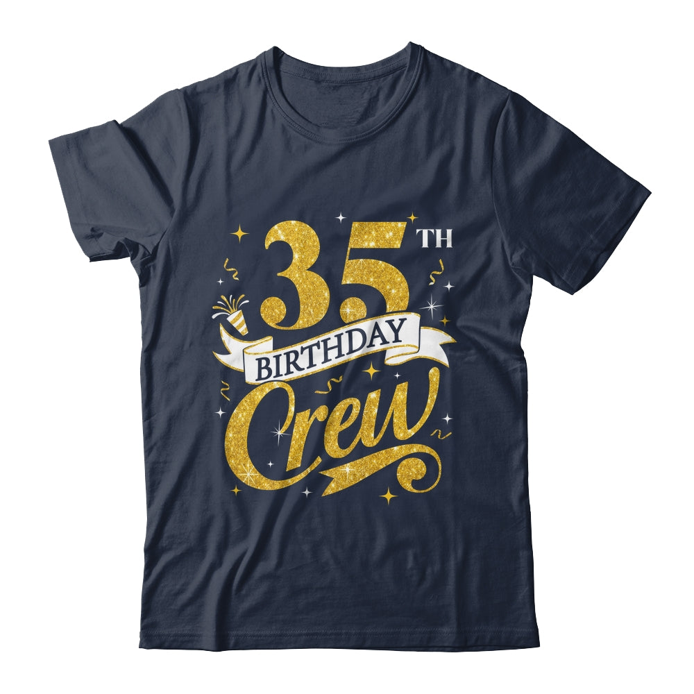 35th Birthday Crew 35th Bday Party Squad Friends Crown Funny Shirt & Tank Top | siriusteestore