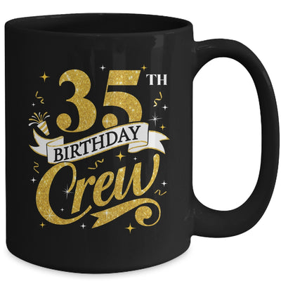 35th Birthday Crew 35th Bday Party Squad Friends Crown Funny Mug | siriusteestore
