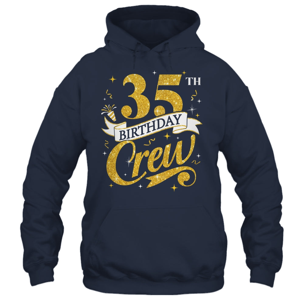 35th Birthday Crew 35th Bday Party Squad Friends Crown Funny Shirt & Tank Top | siriusteestore