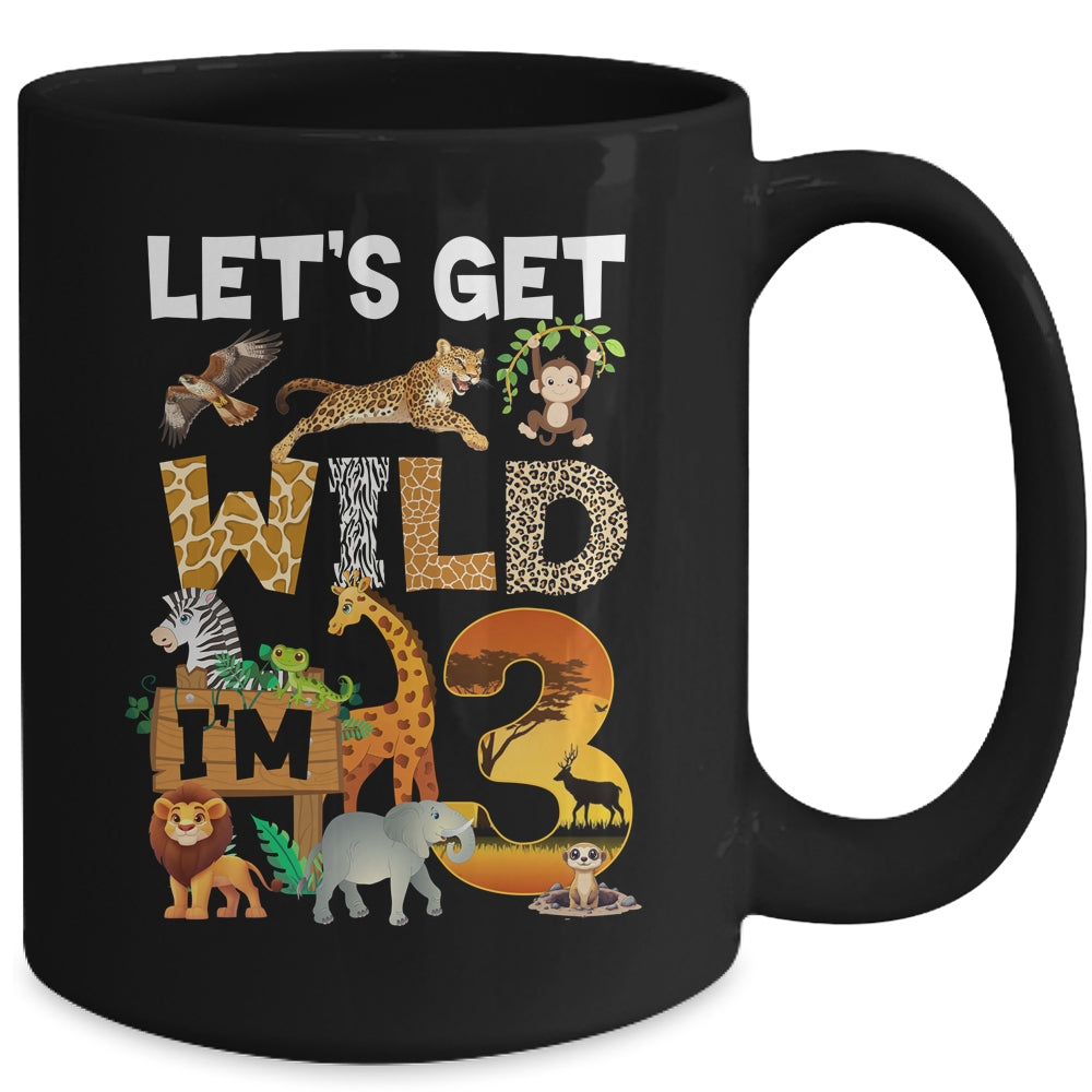 3 Year Old Zoo Birthday Safari Jungle Animal 3rd Bday Mug | siriusteestore