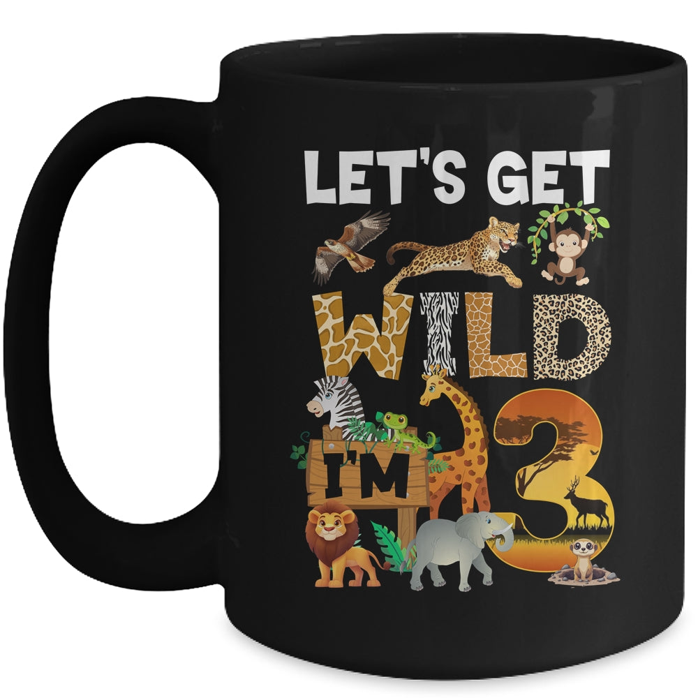 3 Year Old Zoo Birthday Safari Jungle Animal 3rd Bday Mug | siriusteestore